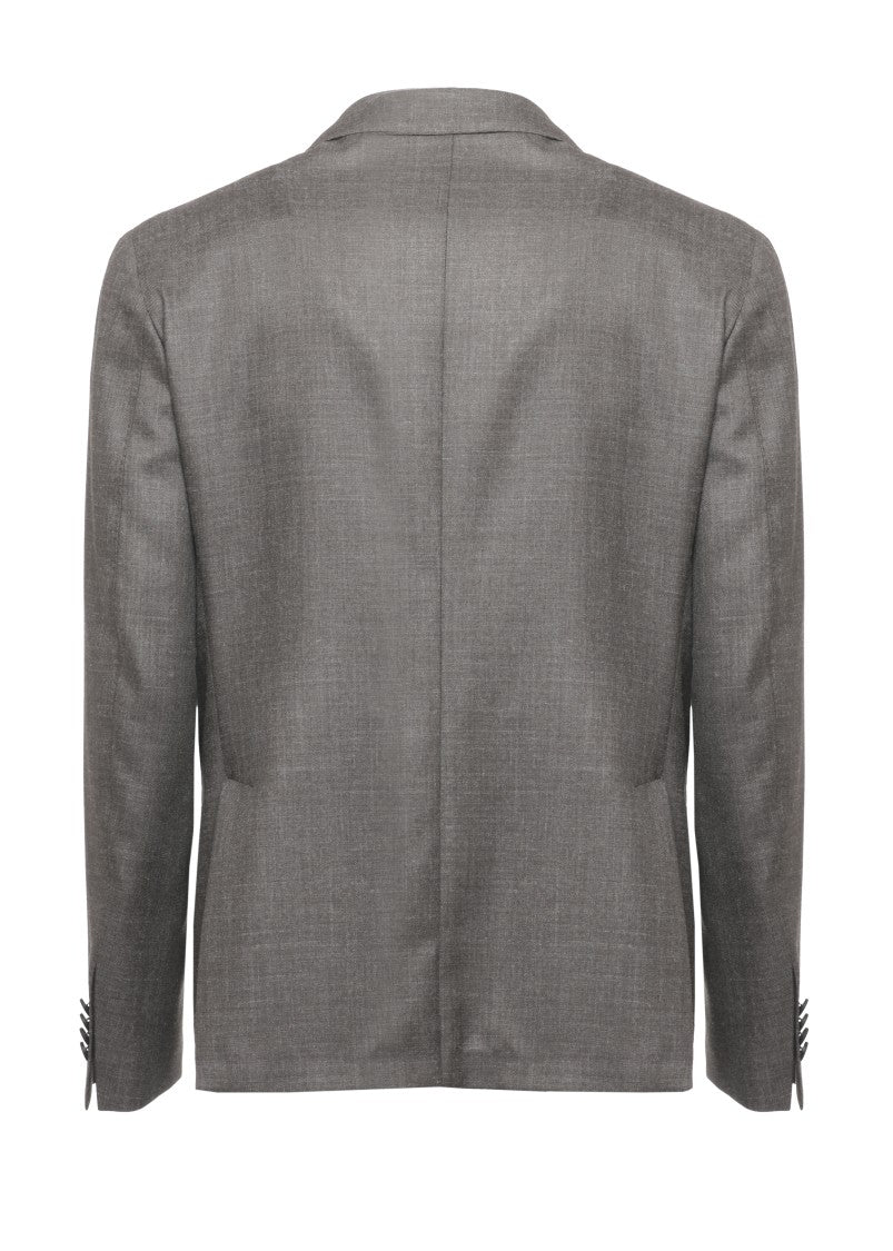 Lubiam Brown Peak Lapel Wool Blazer