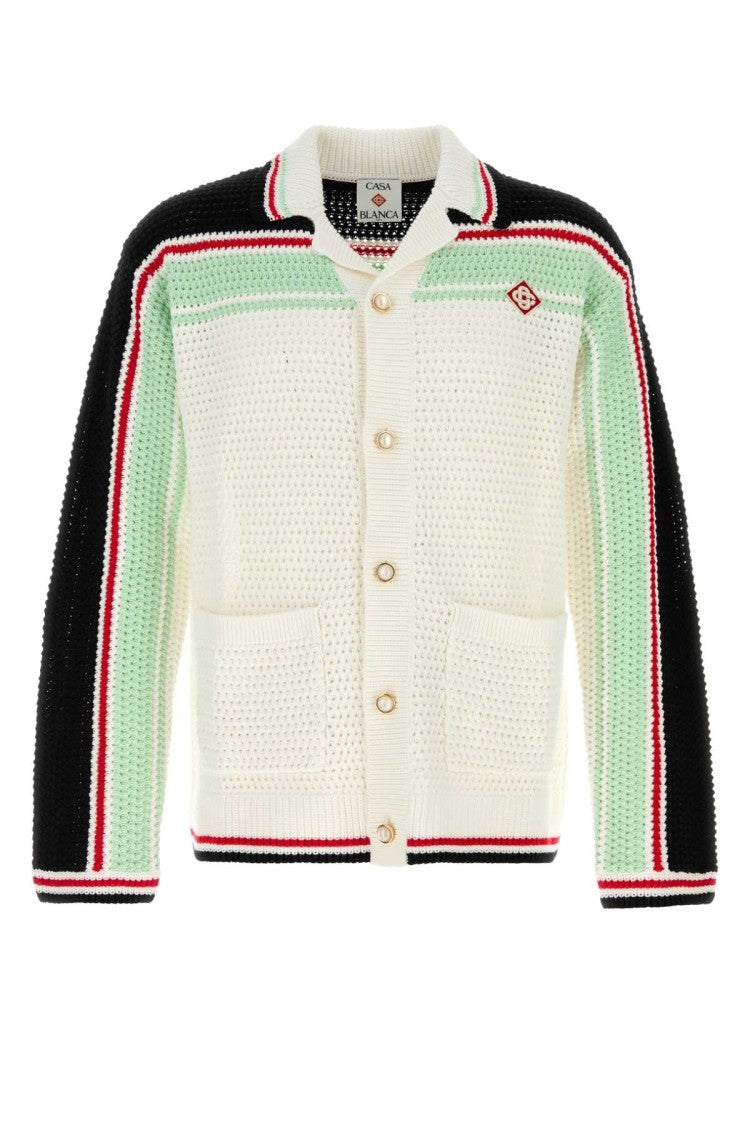 Casablanca White Crochet Shirt