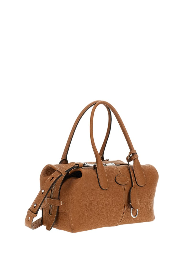 Tod's Brown Dbk Boston Small Tumbled Leather Bag