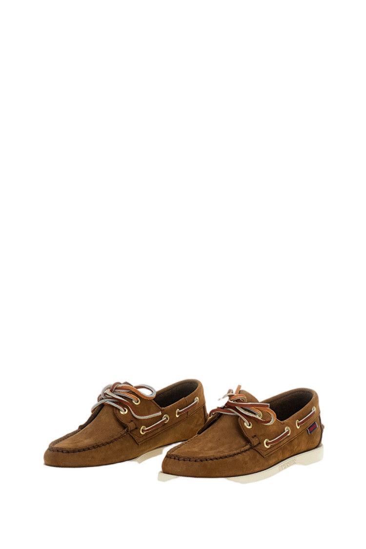 Sebago Moccasin Silhouette Portland Nubuck Shoes With 360° Leather Lacing