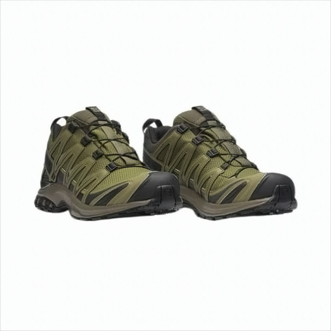Salomon Rugged Olive Green Mesh Sneakers