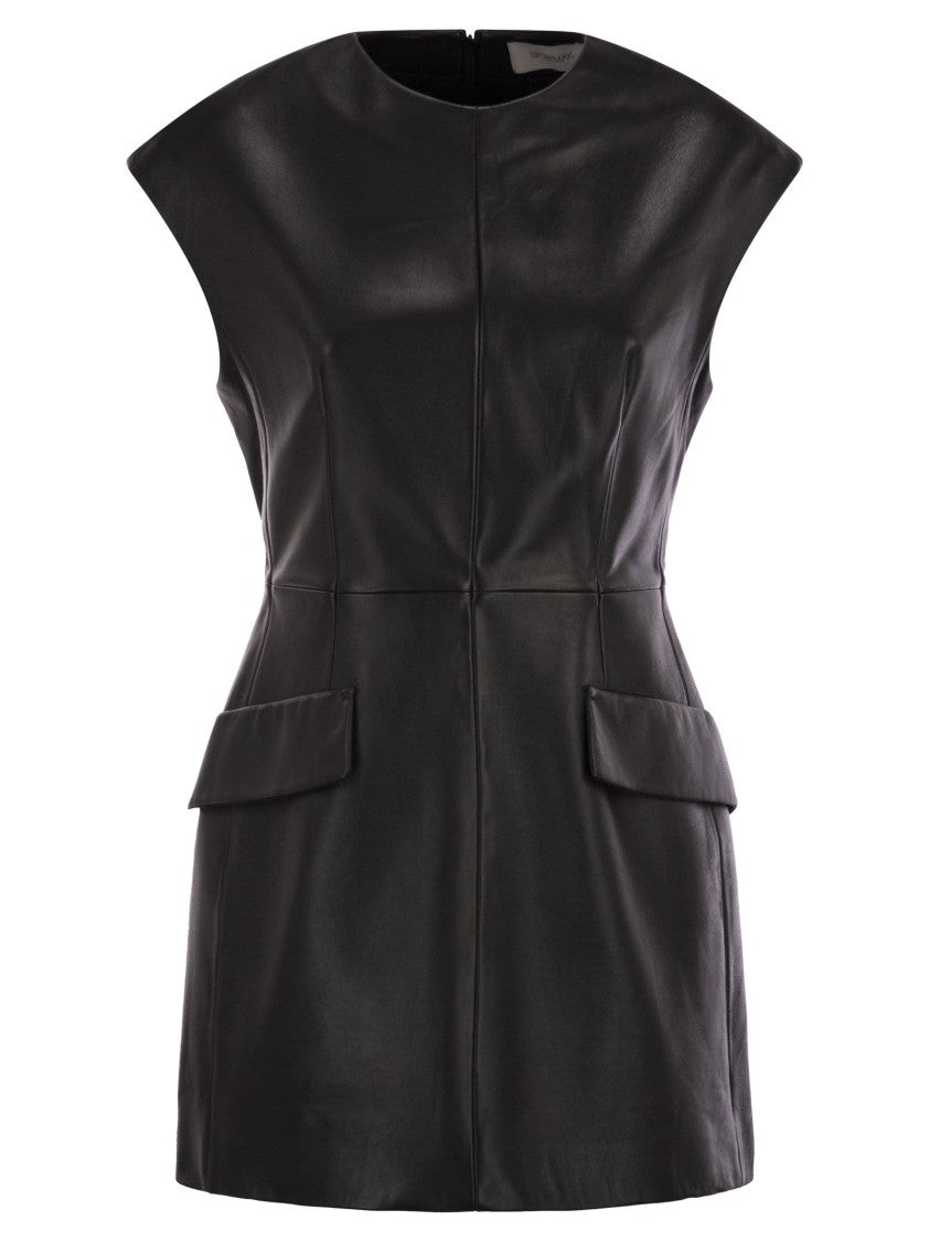 Sportmax Tefrite02 - Sleeveless Nappa Leather Dress