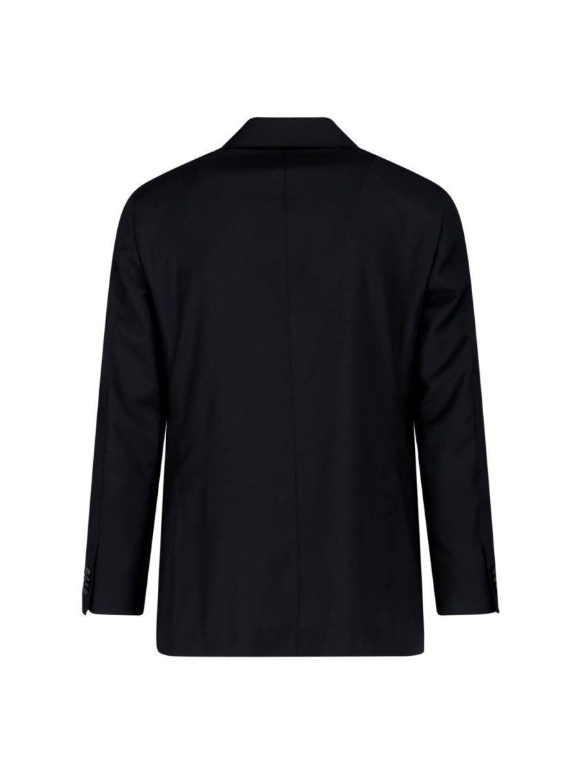 Caruso Black Wool Single-Breasted Suit, Dark Shade