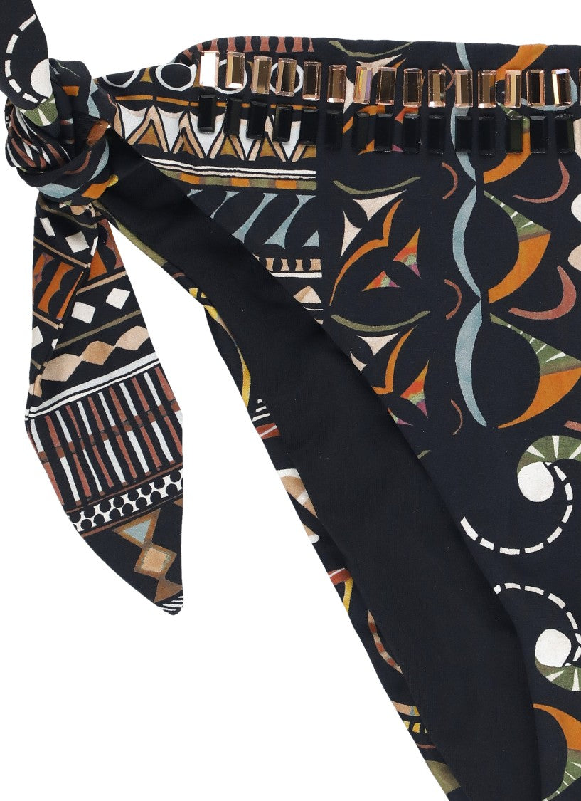 Miss Bikini Black Triangle Bikini With Strass Details