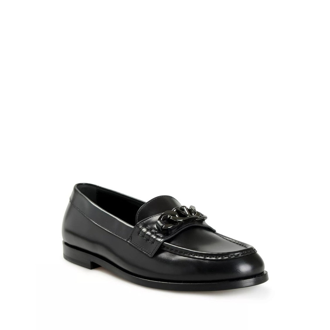 Valentino Garavani Refined Leather Loafers With Signature Logo Plaque