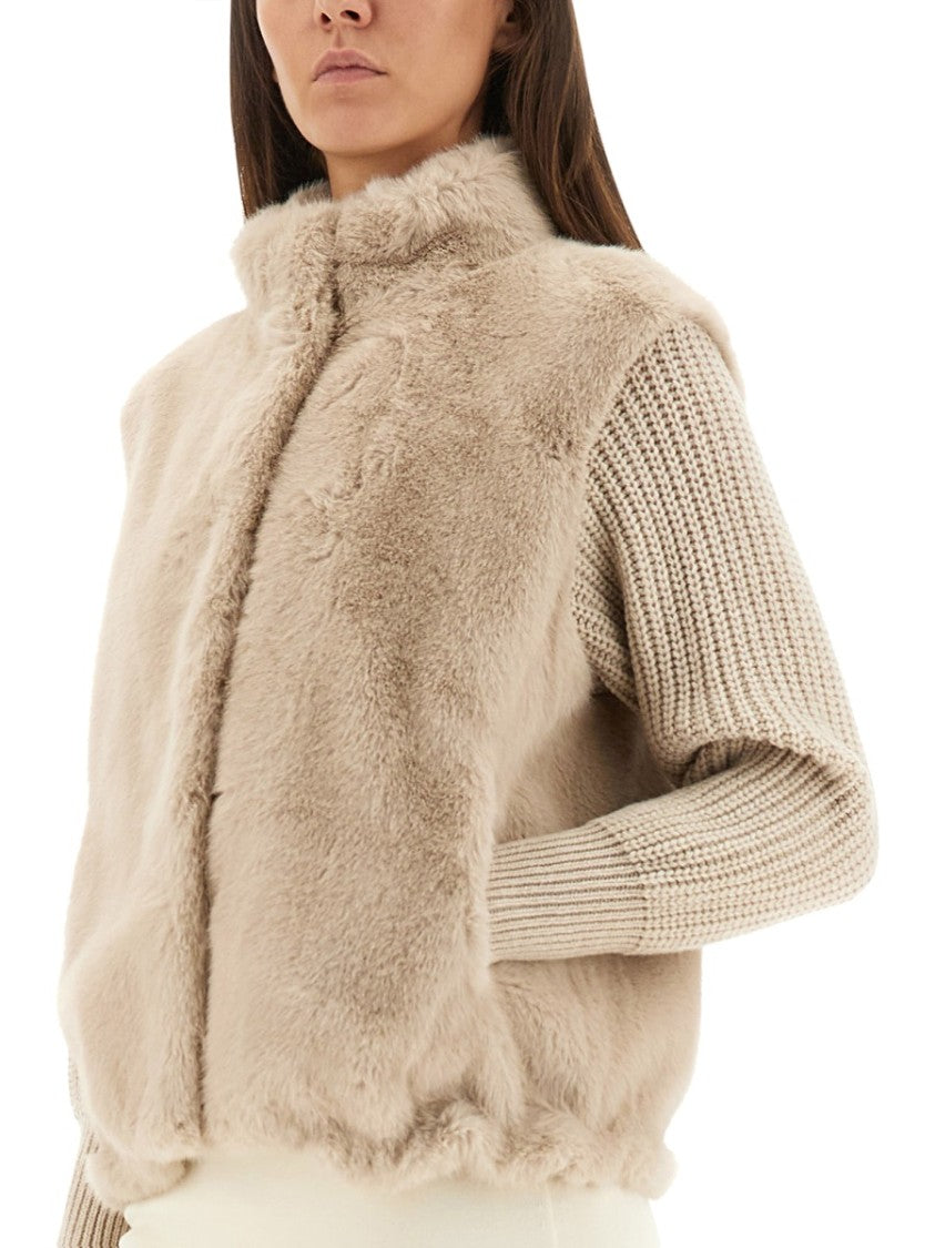 Herno Faux Mink Fur Resort Jacket