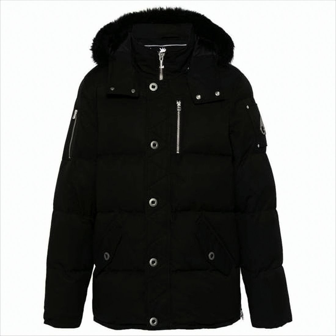 Moose Knuckles Quilted Down Jacket With Detachable Fur-Trimmed Hood