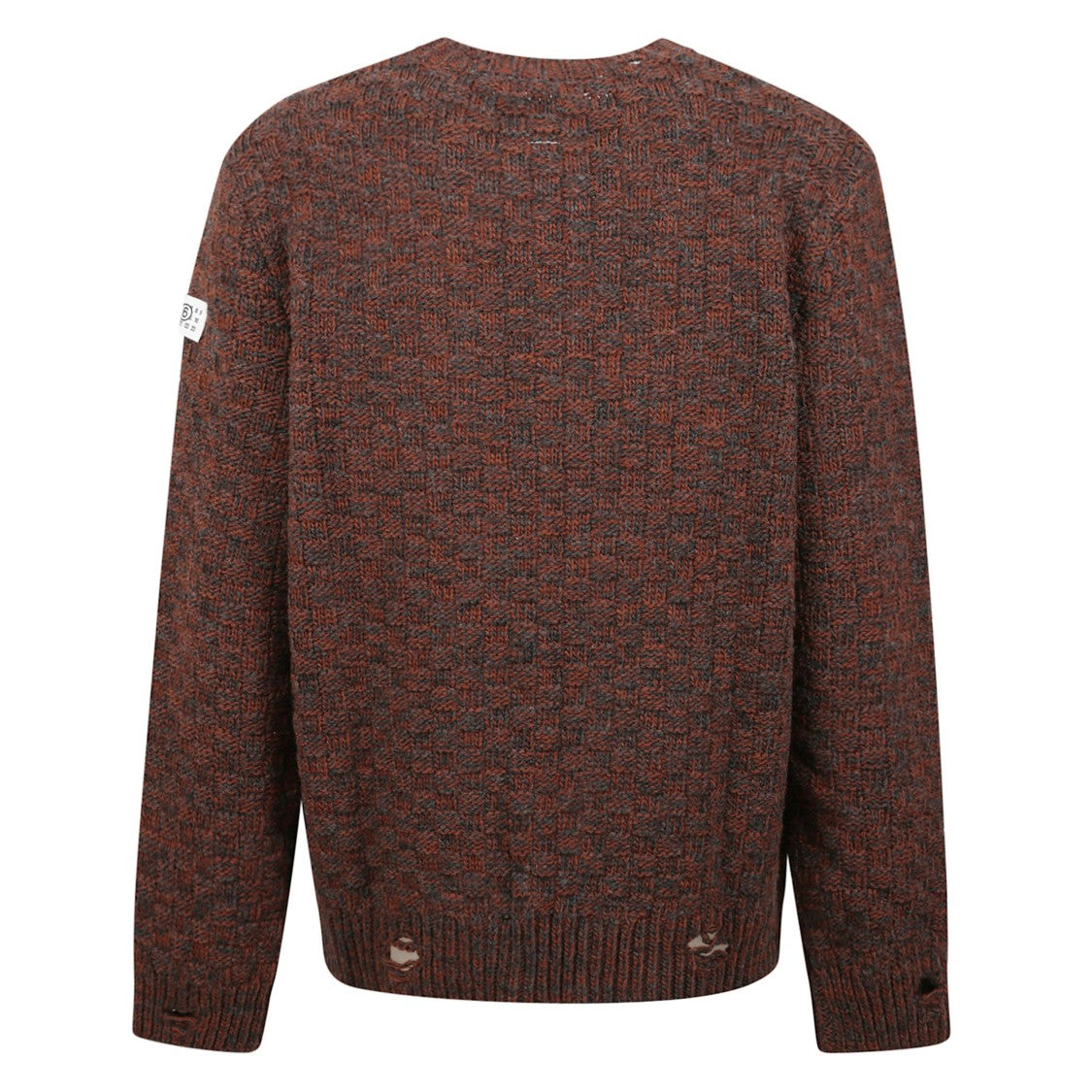 Mm6 By Maison Margiela Crewneck Sweater With Distressed Edges