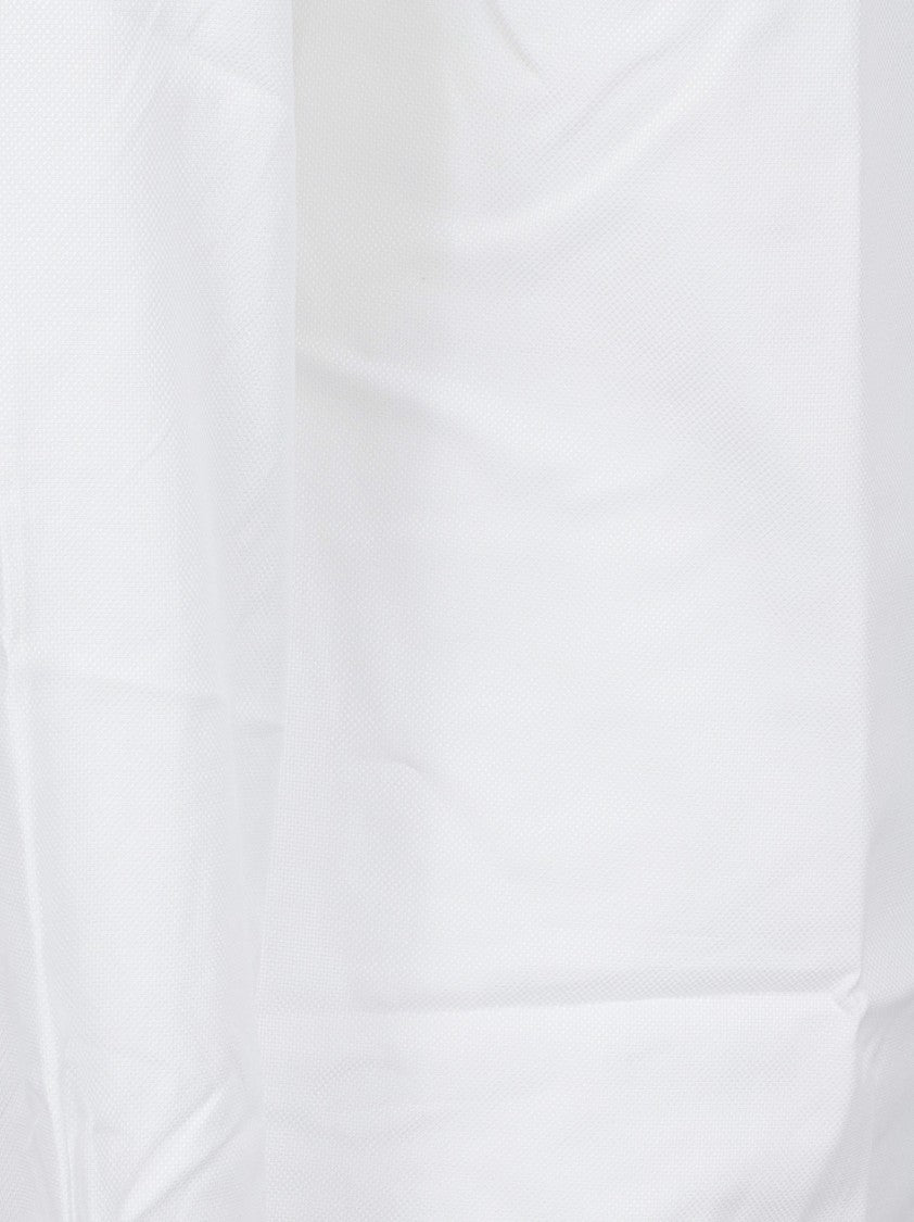 Zegna Tailored White Cotton Formal Shirt With Button-Down Front