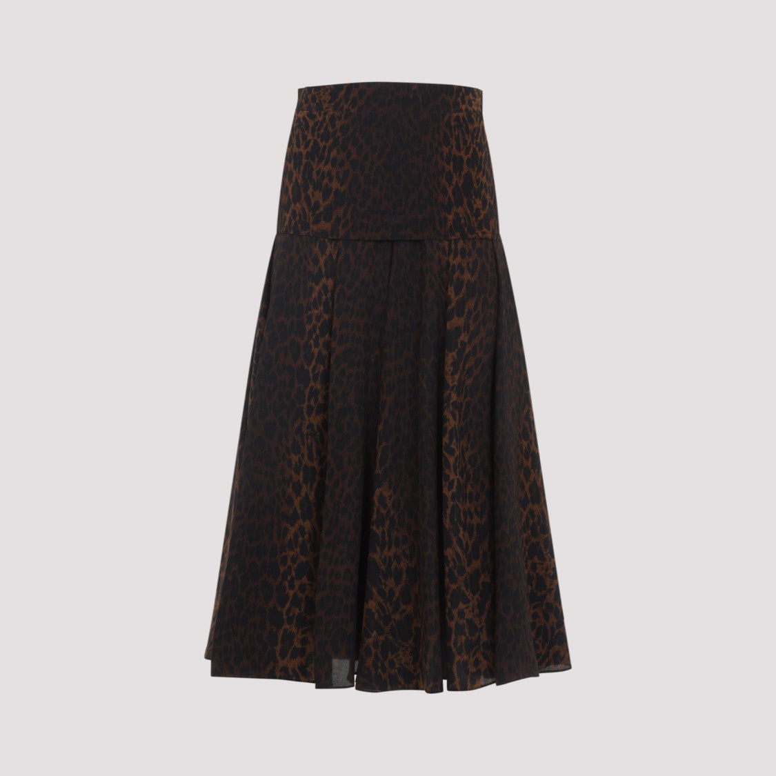 Balenciaga Animalier Godet Midi Skirt