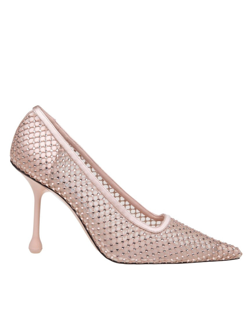 Jimmy Choo Ixia 95 Mesh Pumps With Crystals