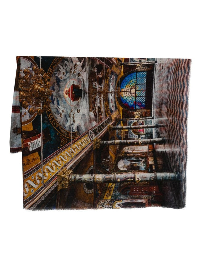Faliero Sarti Multicolour Wool-Cashmere Blend Scarf