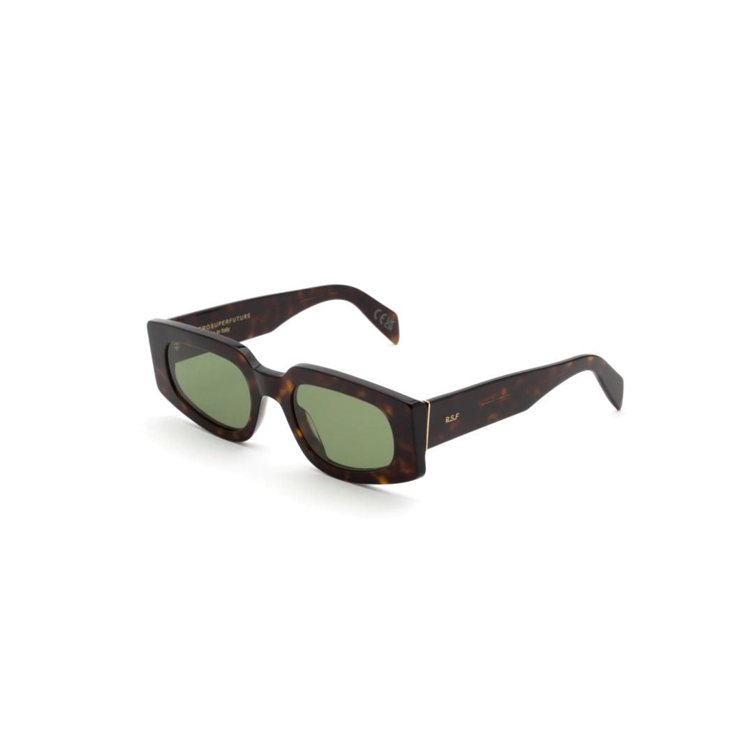 Retrosuperfuture Green Tetra 3627 Tortoiseshell Rectangular Sunglasses