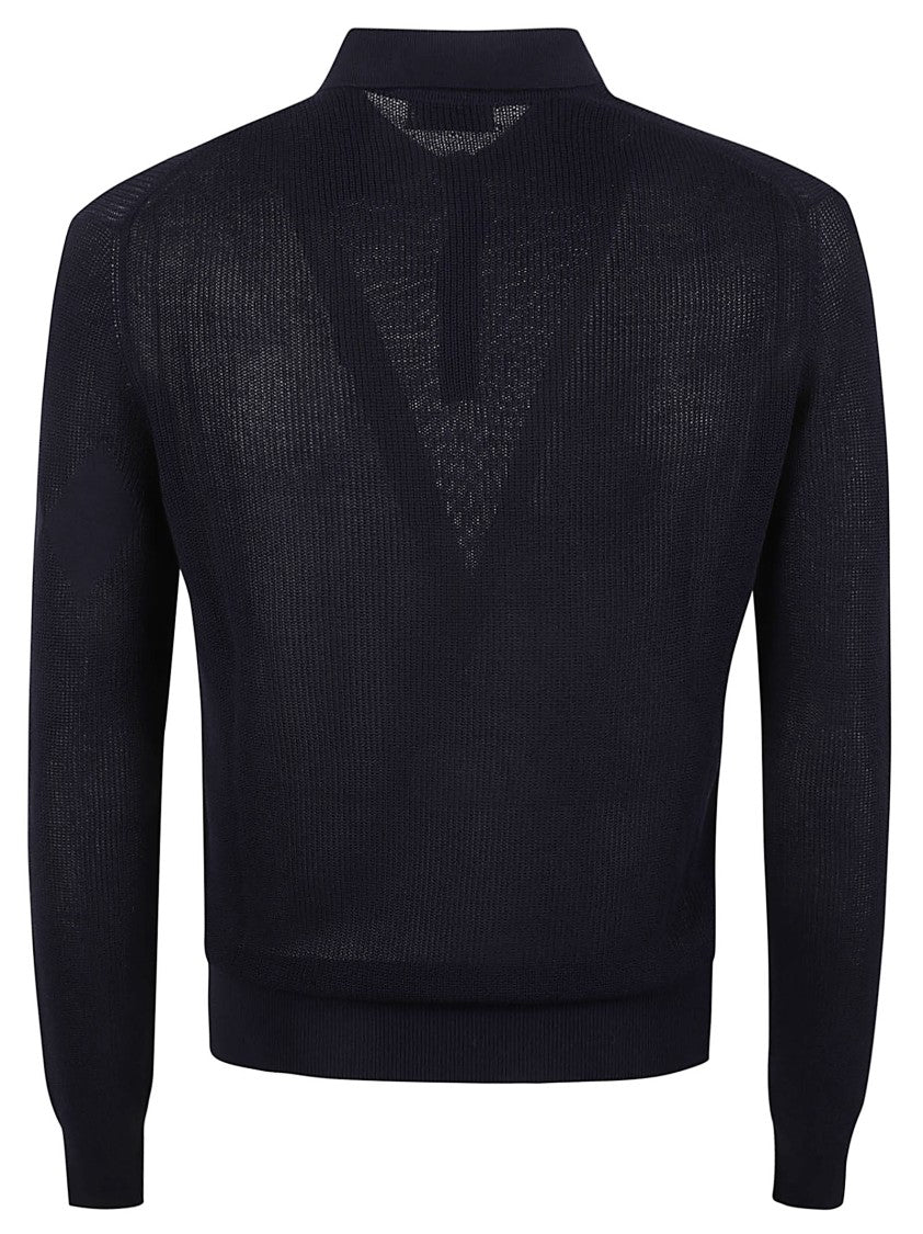 Ballantyne Breathable Knit Polo With Classic Collar