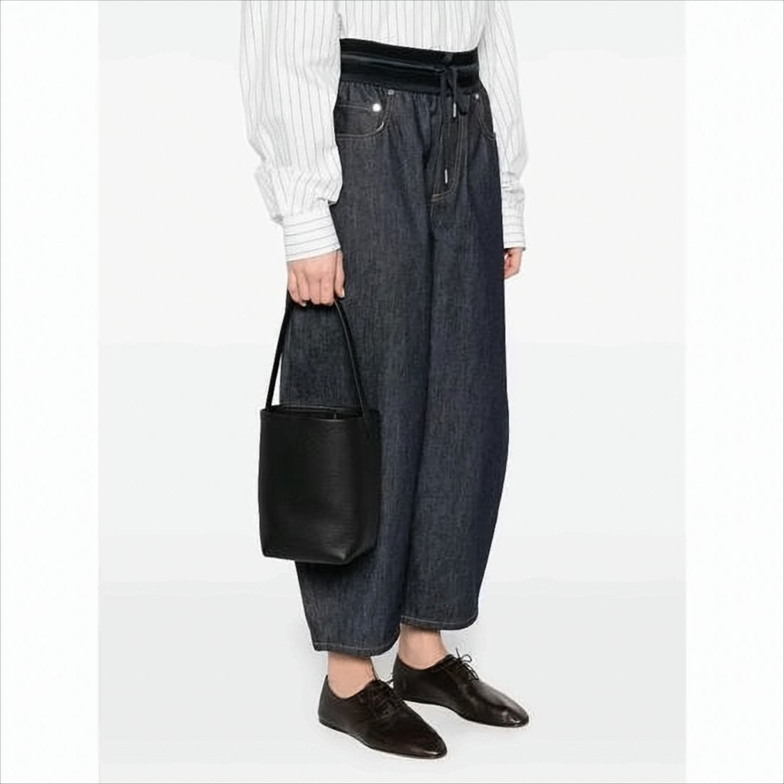 The Row Textured Calf Leather Bucket-Style Shoulder Bag