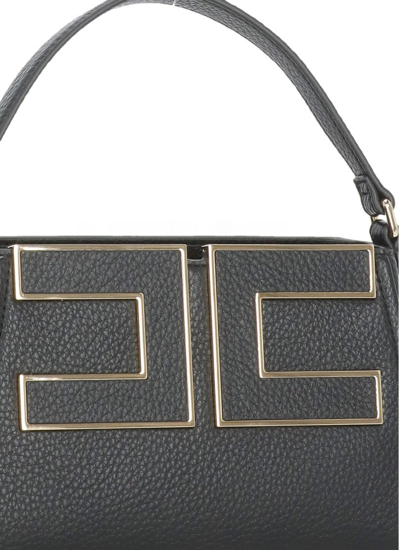 Elisabetta Franchi Structured Black Tote Bag