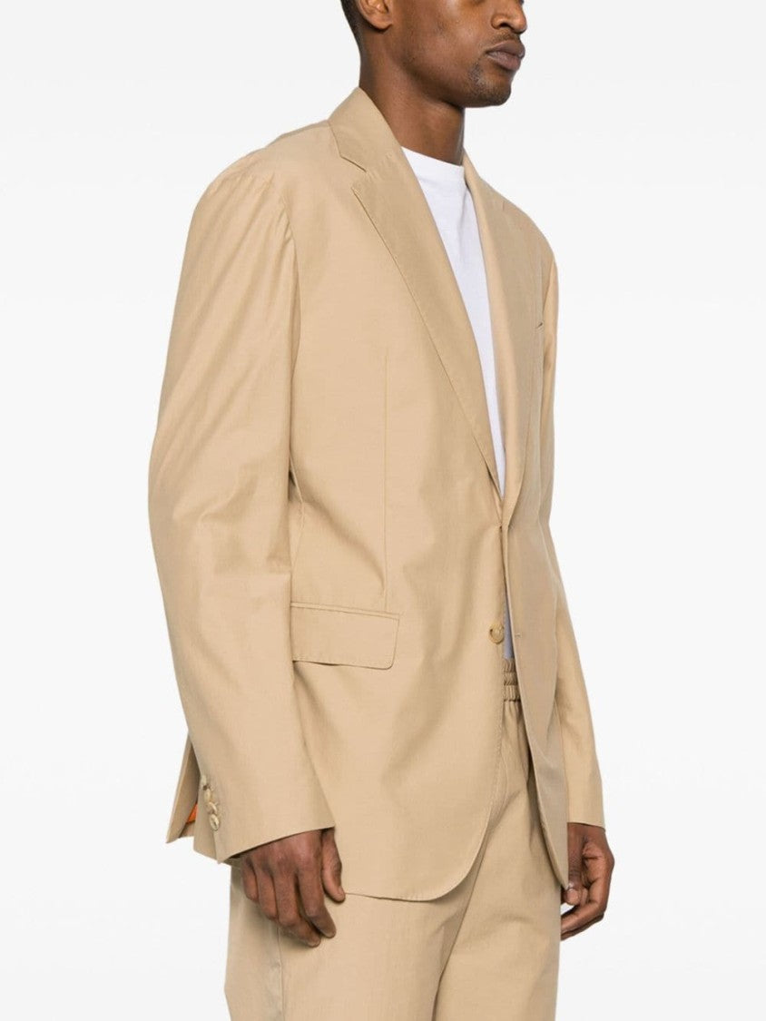 Moschino Beige Cotton Blend Blazer