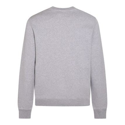 Maison Kitsuné Long-Sleeve Crewneck Shirt In Solid Light Grey