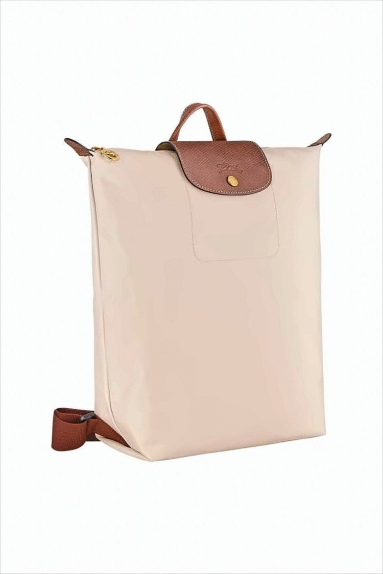 Longchamp Smooth Light Beige Polyamide Body Backpack