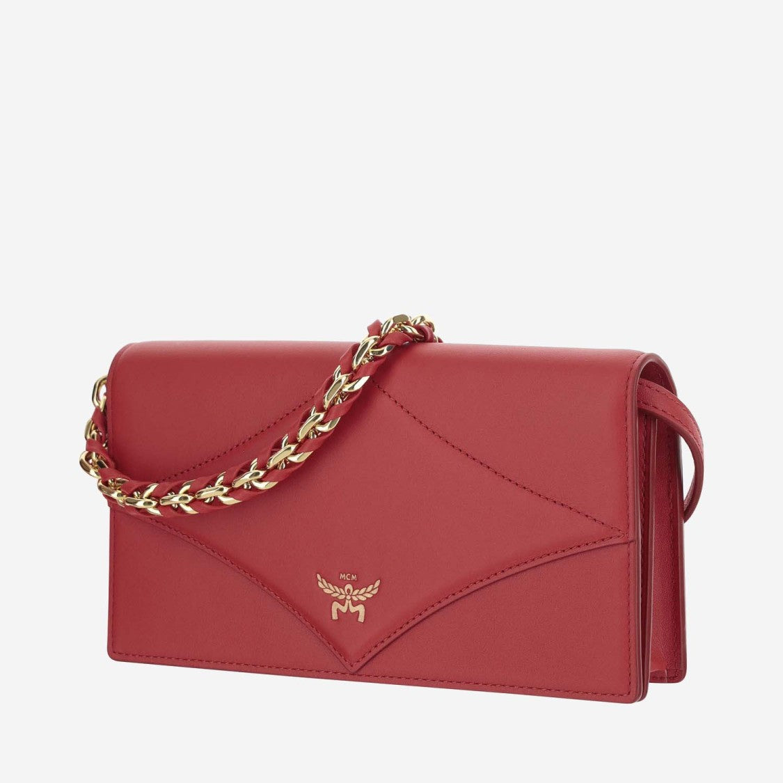 Mcm Logo Leather Shoulder Bag