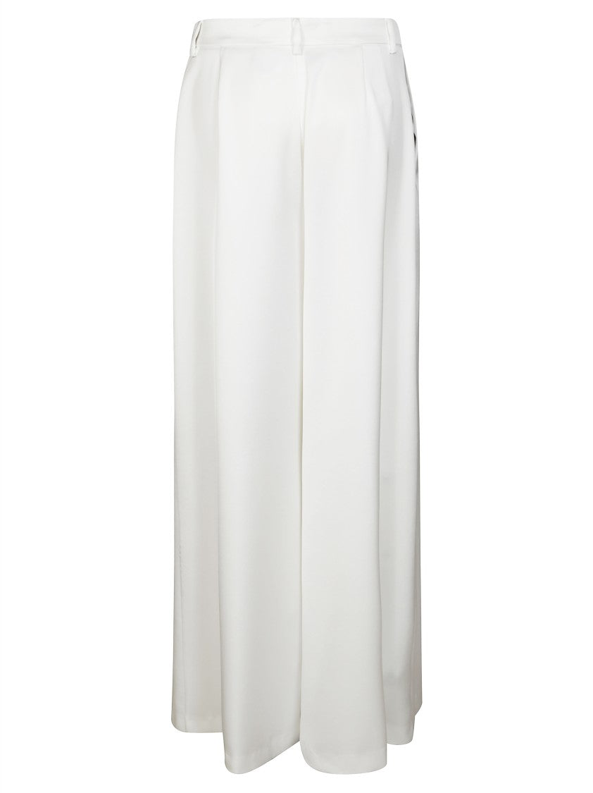 The Andamane White Wide-Leg Trousers With High Waist