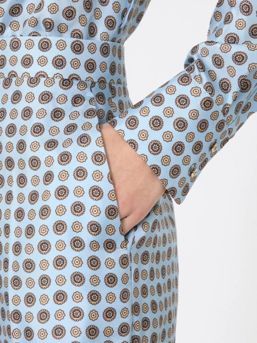 Max Mara Wide-Leg Pants With Circular Pattern