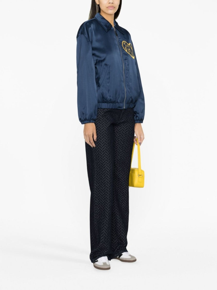 Kenzo Heart-Patch Satin Jacket