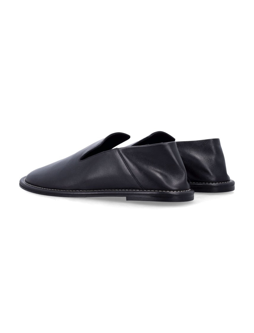 Ami Paris Black Leather Loafers