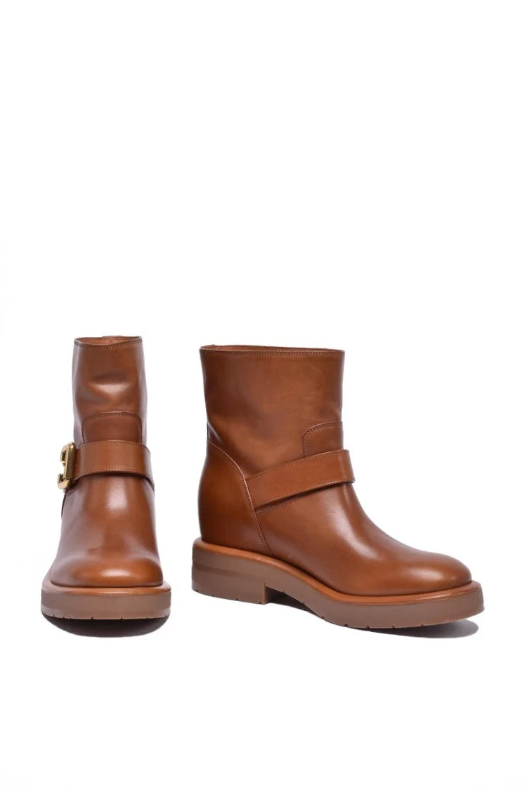 Chloé Biker Ankle Boot - Brown