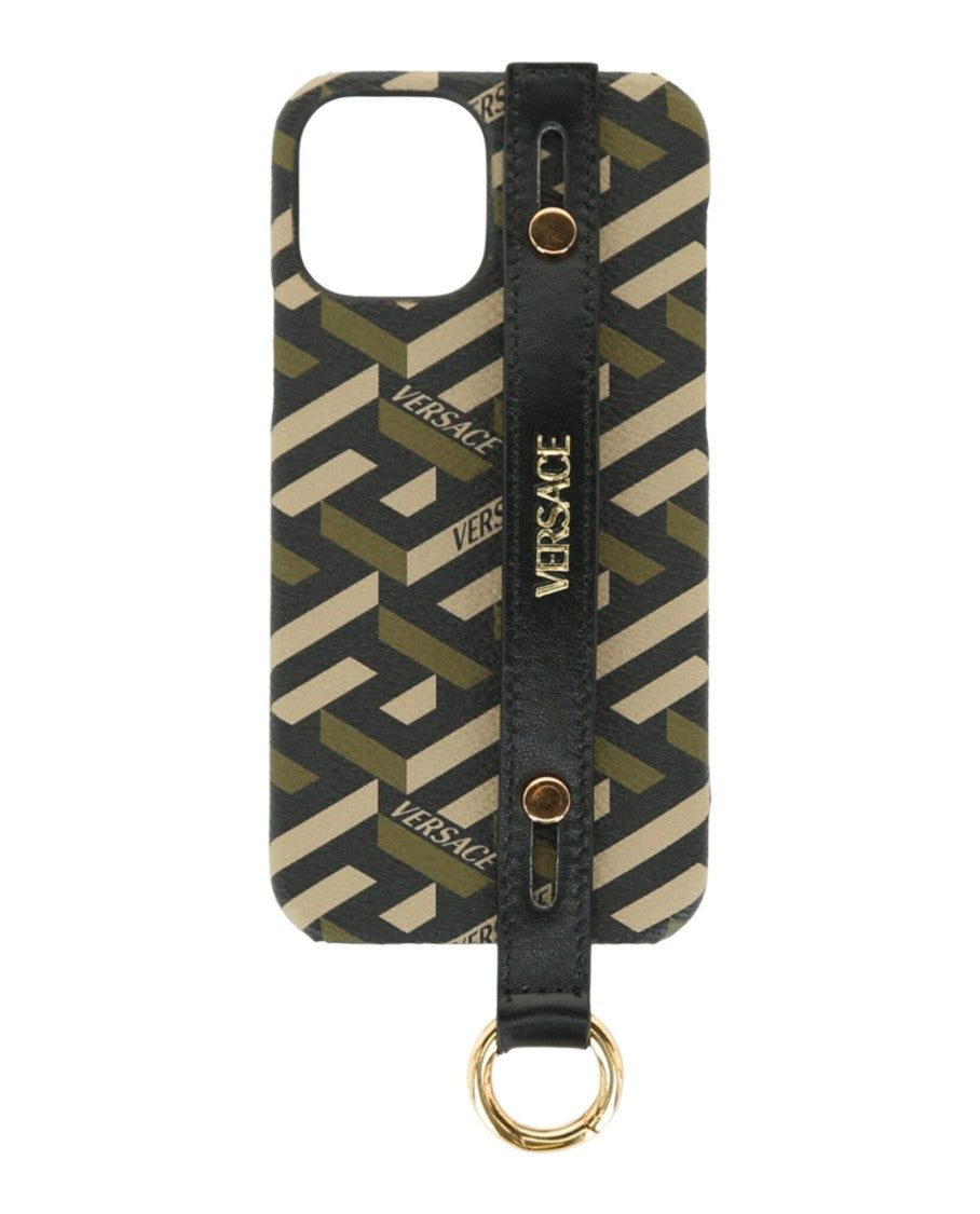 Versace Coated Canvas La Greca Iphone 12 Case