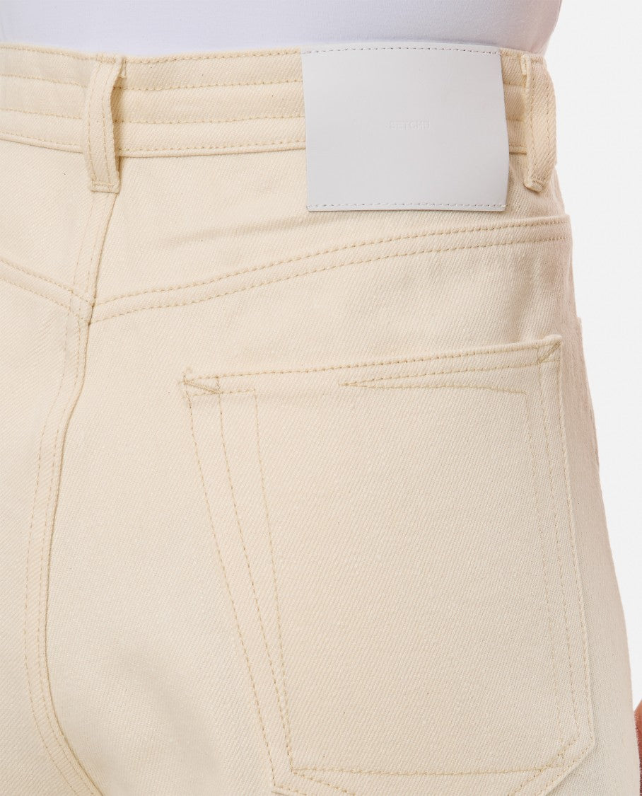 Setchu High-Waisted Wide-Leg Pants With Center Crease