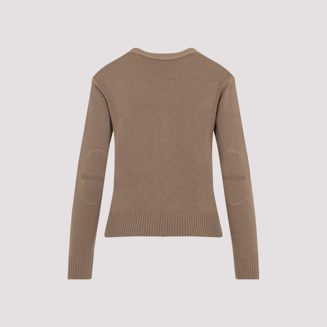 Max Mara Nude V-Neck Max Mara Knitwear With Button-Down Front
