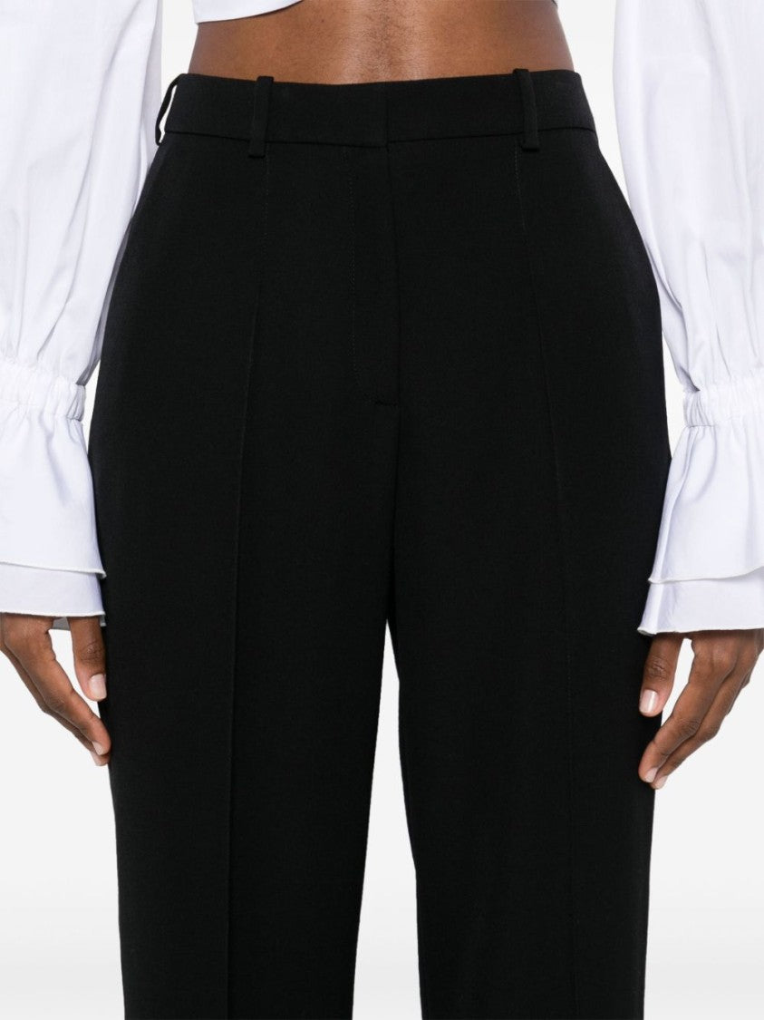 Balmain Black Seamed Slit Pocket Tailored Trousers