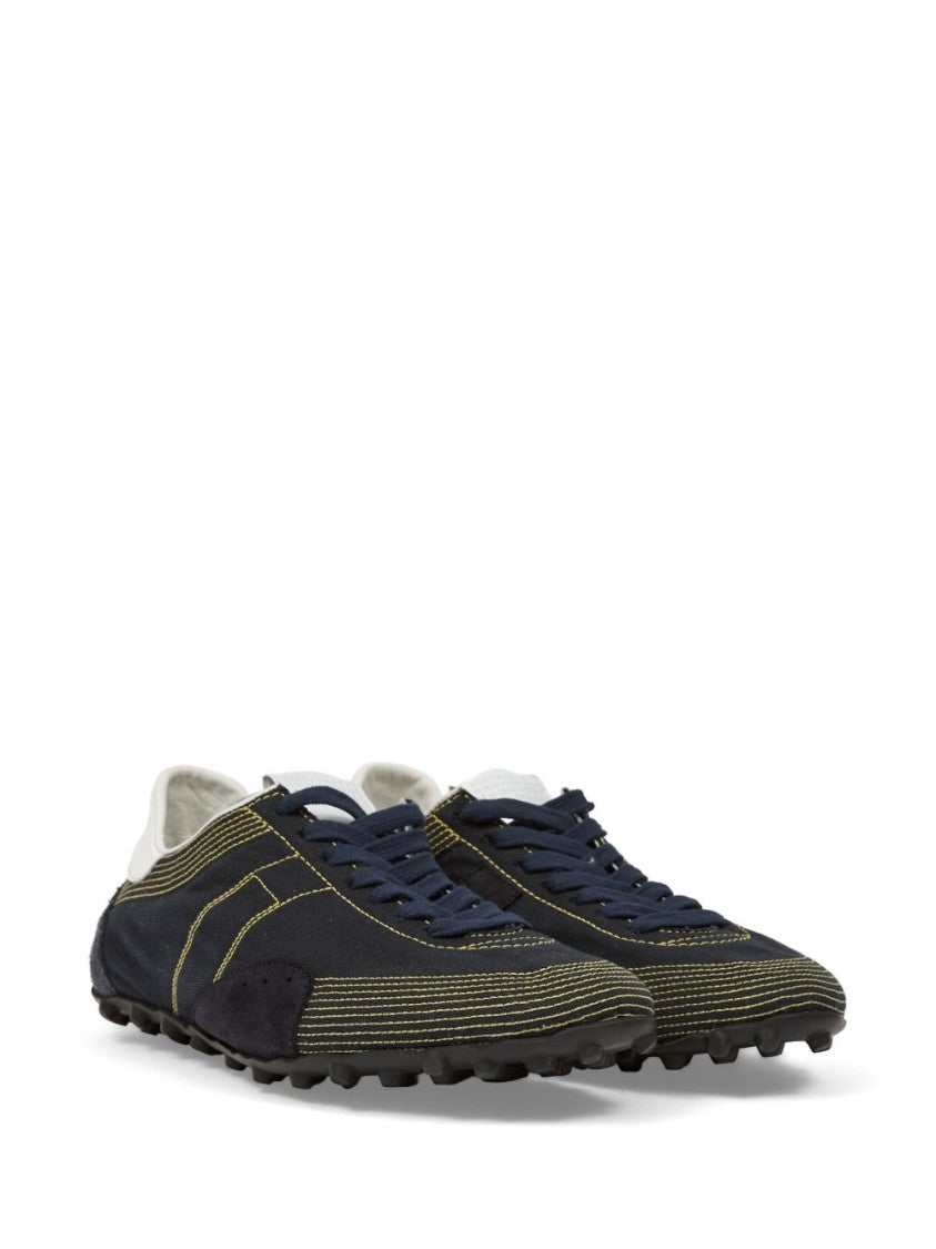 Maison Margiela Navy Blue Fabric Sporty Sneakers