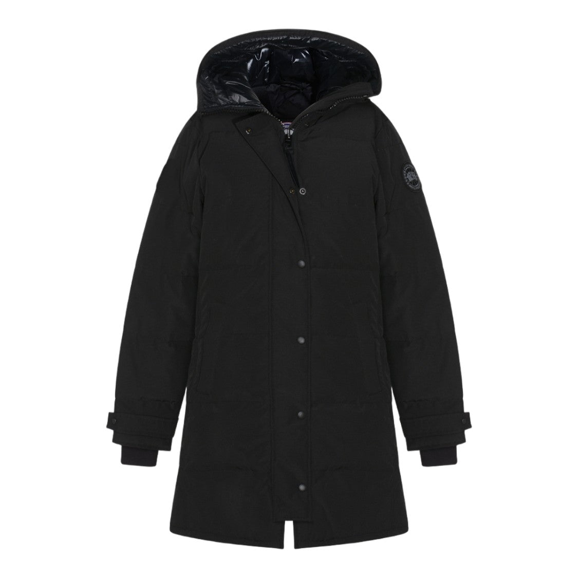 Canada Goose Long Minimalist Coat With Hood And Front Zip Closure