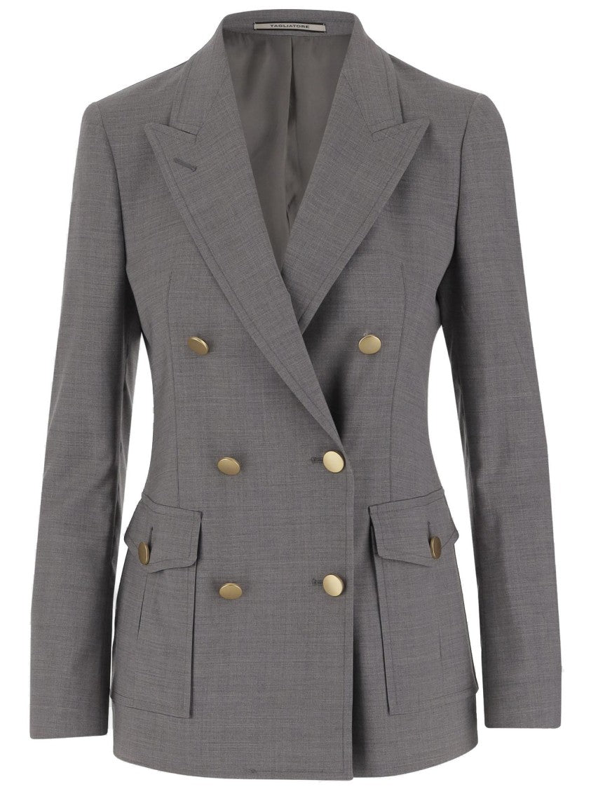 Tagliatore Double-Breasted Stretch Wool Jacket