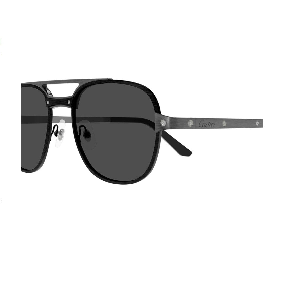 Cartier Grey Ct0477s Santos De Cartier Titanium Sunglasses