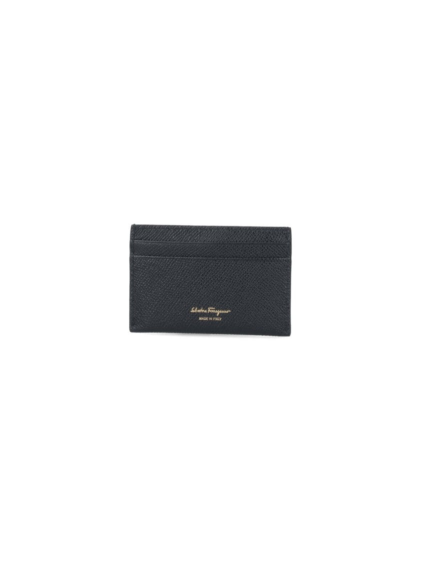 Ferragamo "Gancini" Cardholder – Black