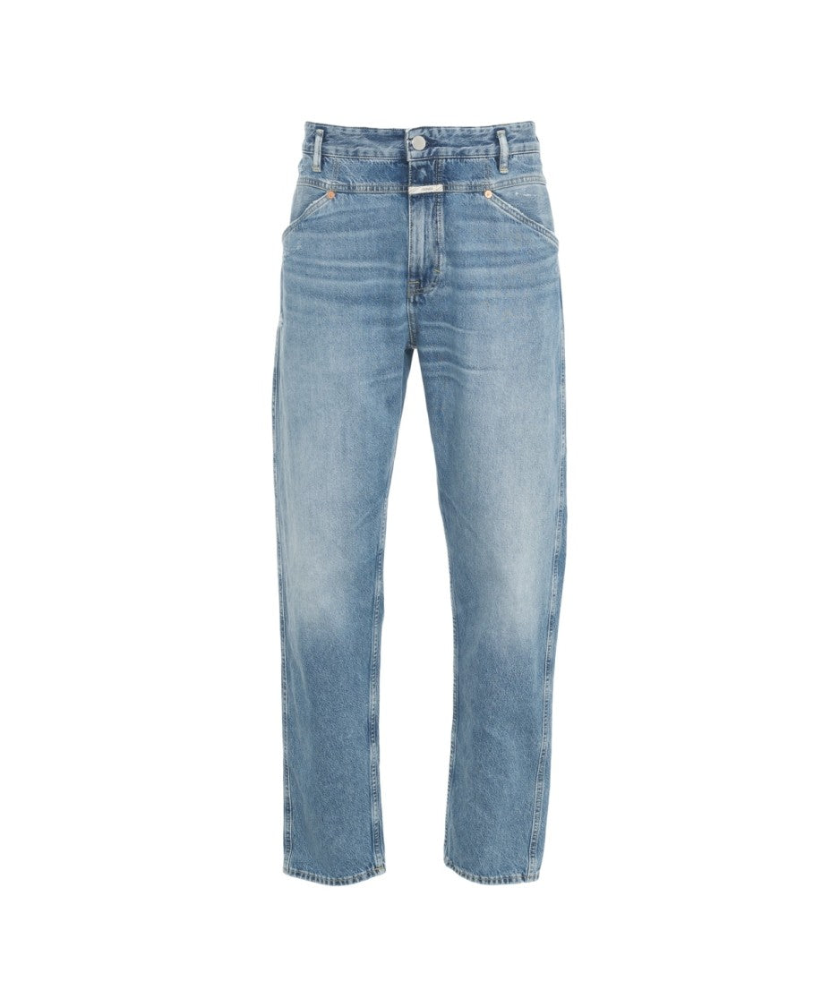 Closed Tapered Midwaist Jeans With Distressed Details