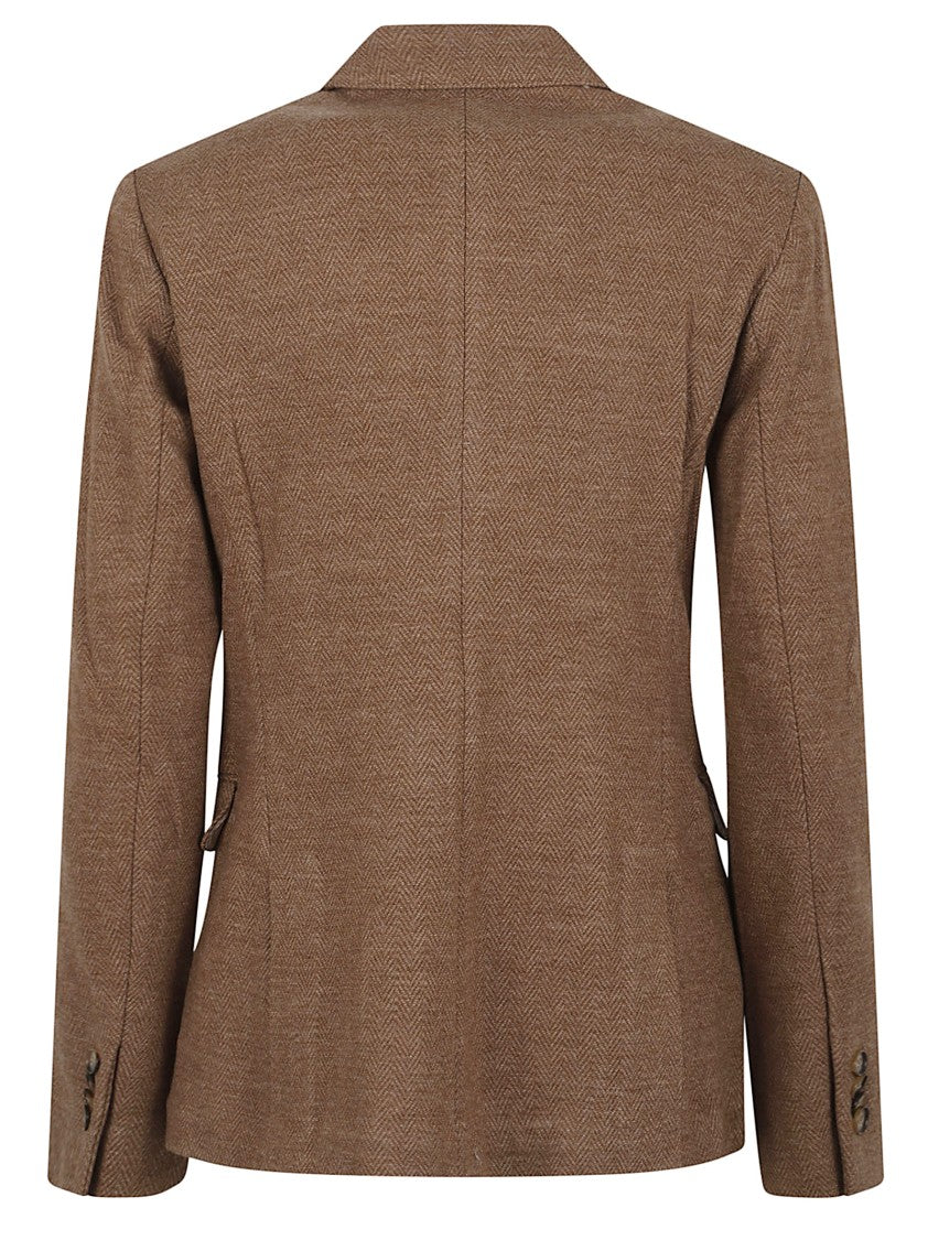 Polo Ralph Lauren Double-Breasted Herringbone Knit Blazer