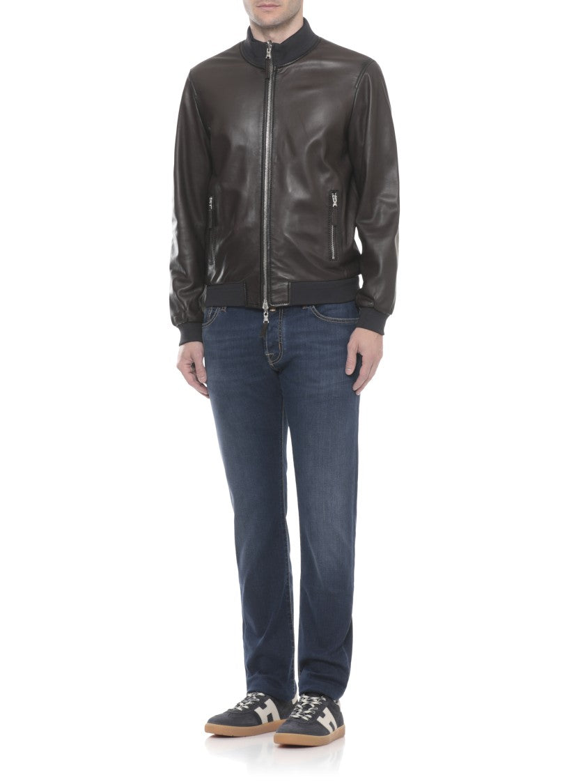 The Jack Leathers Brown Dennis Reversible Leather Jacket