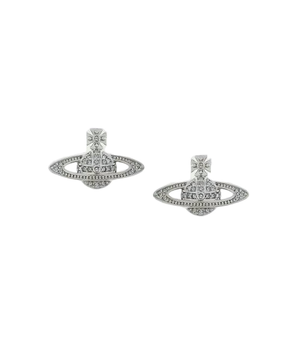 Vivienne Westwood Planet-Inspired Silver Earrings With Sparkling Accents