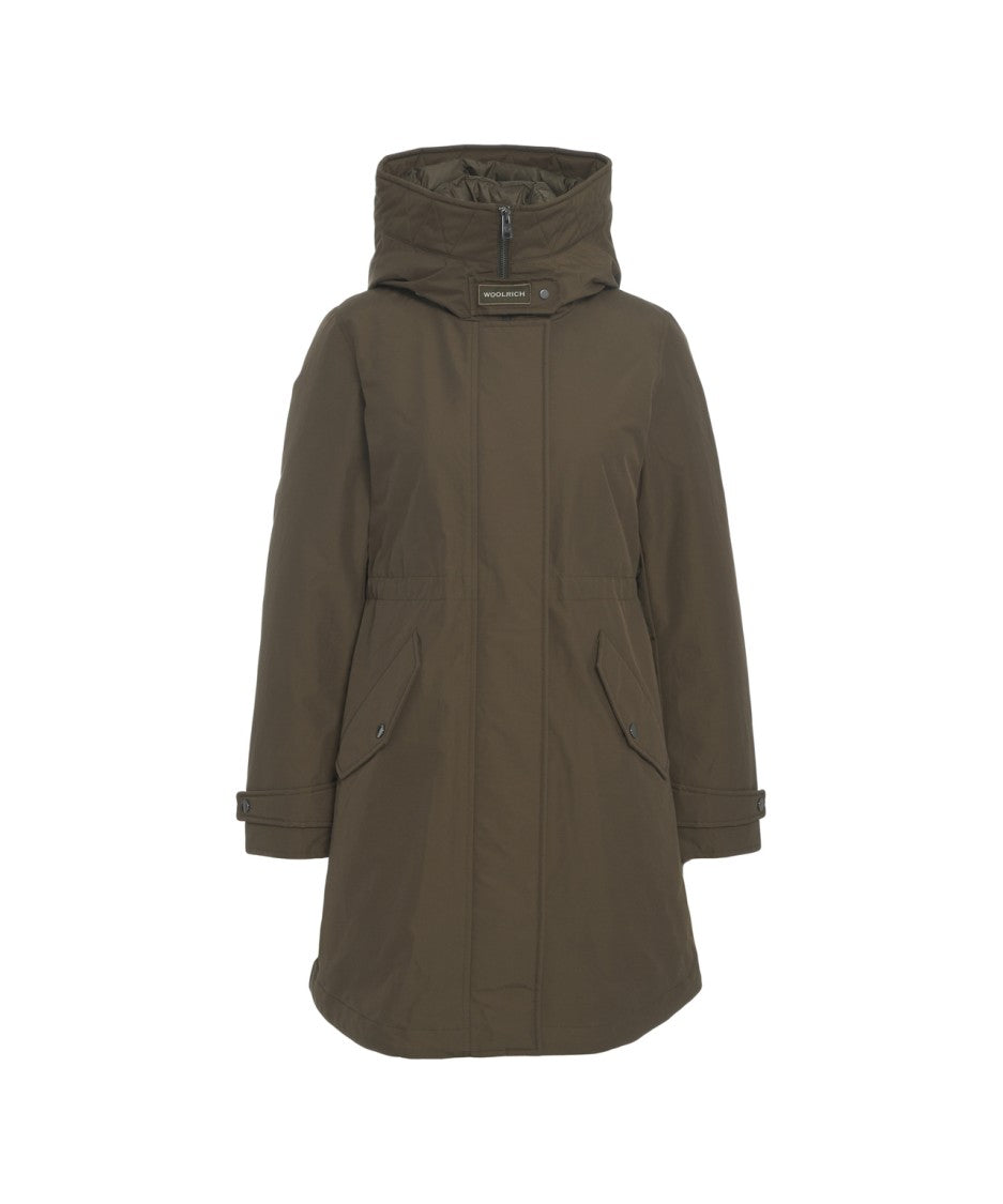 Woolrich 3-In-1 Olive Green Parka With Removable Insulation