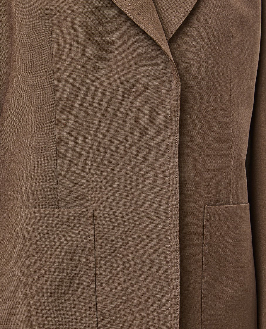 Fendi Tailored Waisted Blazer With Embroidered Logo