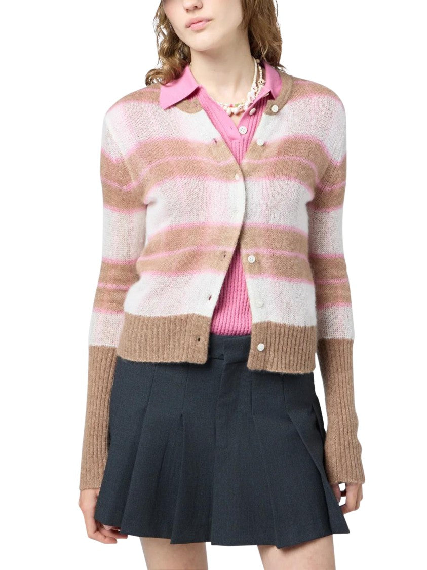 Guest In Residence Shadow Plaid Cardigan With Relaxed Fit