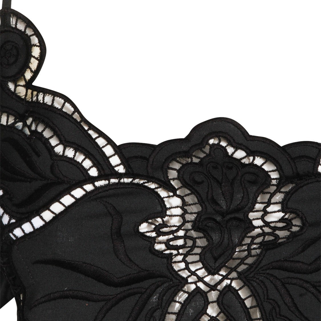 Blumarine Black Lace Cropped Top