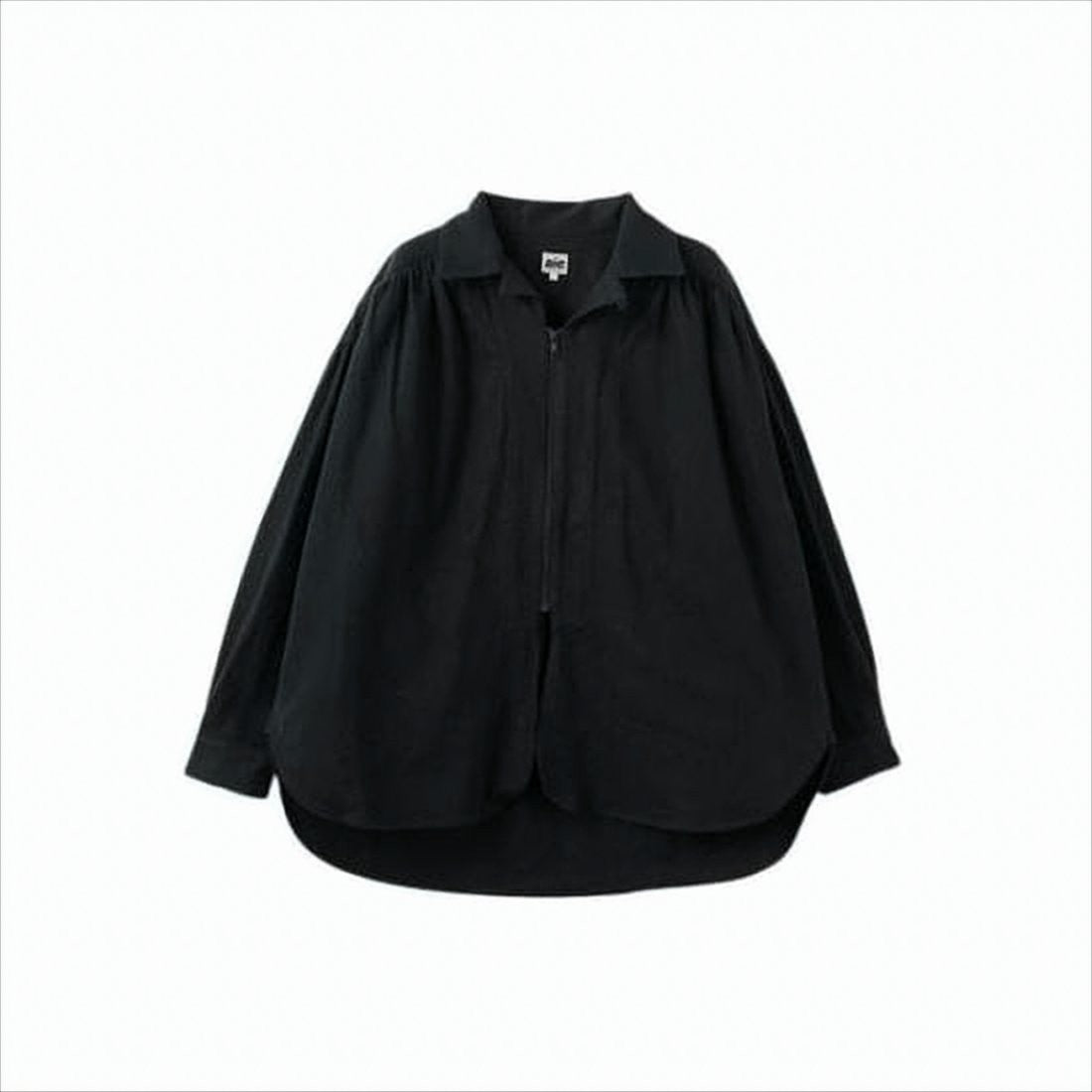 Aïe Relaxed Fit Long-Sleeve Cotton Shirt With Front Zip Closure