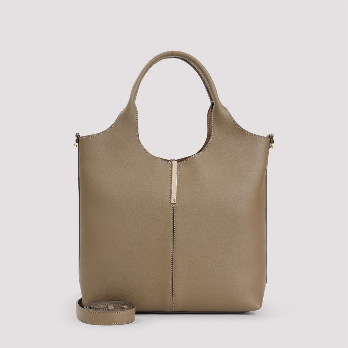 Tod's Lentil Brown Leather Ebr Double Handles Little Bag