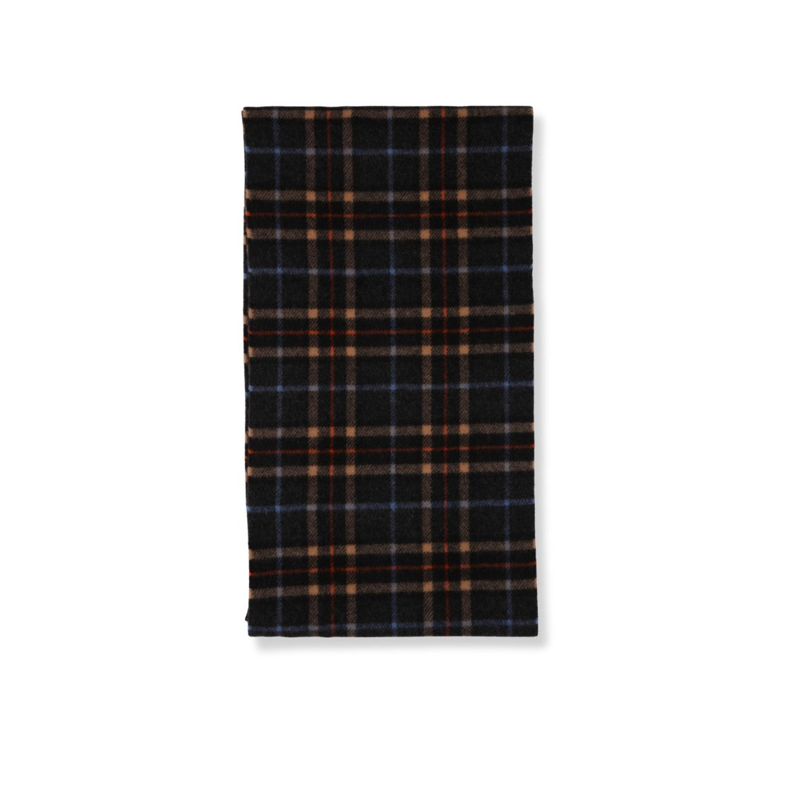 Ganni Double-Faced Wool Check Scarf