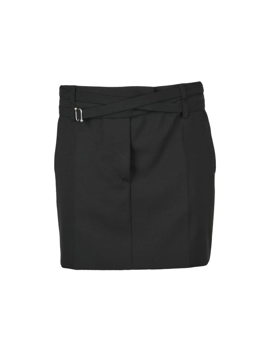 Sportmax Fify Mini Skirt In Premium Virgin Wool With Functional Pockets